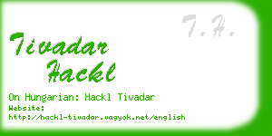 tivadar hackl business card